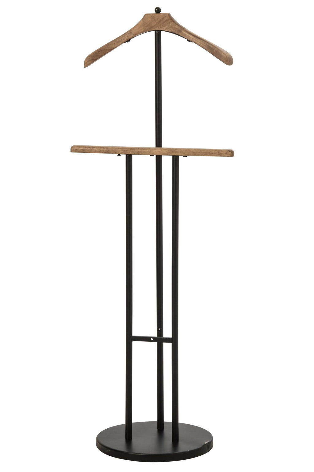 J-Line Kapstok - ijzer - zwart/naturel