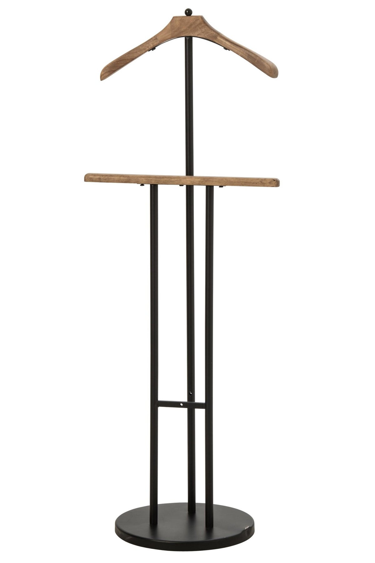 J-Line Kapstok - ijzer - zwart/naturel