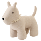 J-Line deurstopper Hond + Sjaal - polyester - beige - L