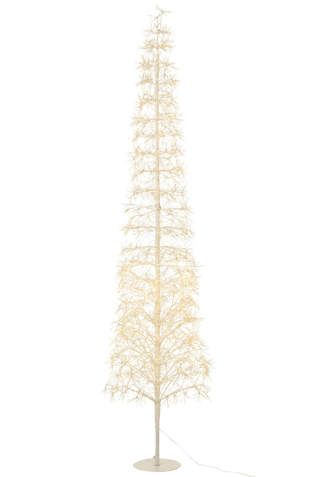 J-Line decoratie Boom - warm witte - ijzer - wit - extra L - LED