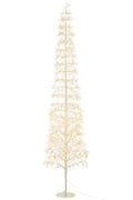 J-Line decoratie Boom - warm witte - ijzer - wit - extra L - LED