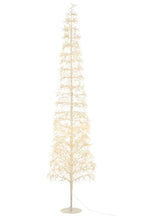 J-Line decoratie Boom - warm witte - ijzer - wit - extra L - LED