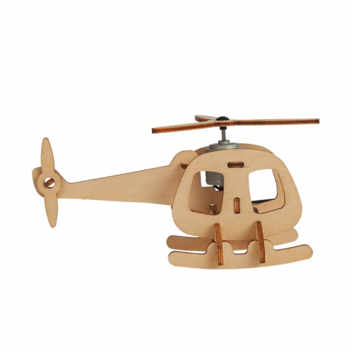 Houten bouwpakket van een Helikopter op zonne-energie