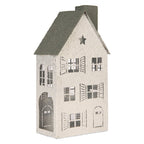 Decoratie Beeld Huis 16x9x32 cm Wit Metaal