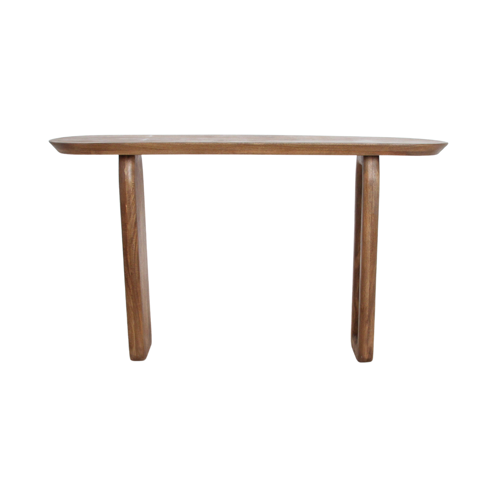 Bullnose consoletafel mangohout bruin - 140cm