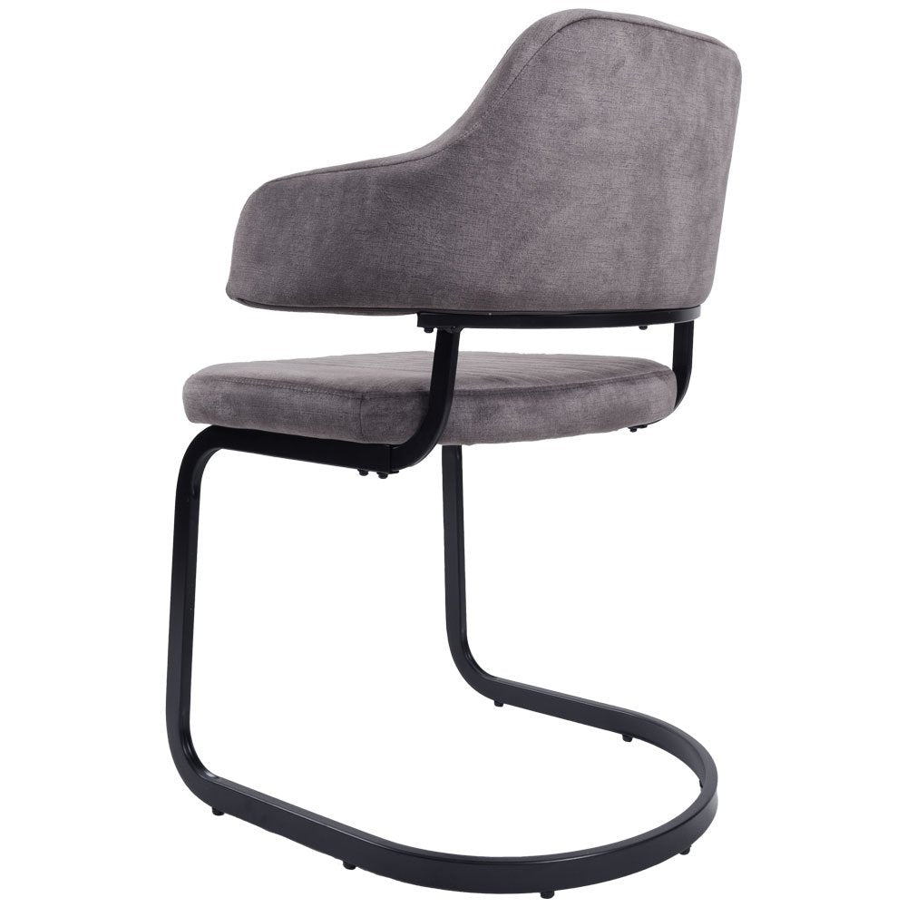 Eetkamerstoel Fox Antraciet 01 - Vintage Velvet