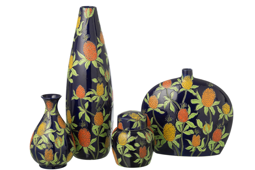 J-Line vaas Ananas - porselein - mix - L