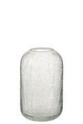 J -Line Windlicht Craquelé - Glas - Transparant - Small
