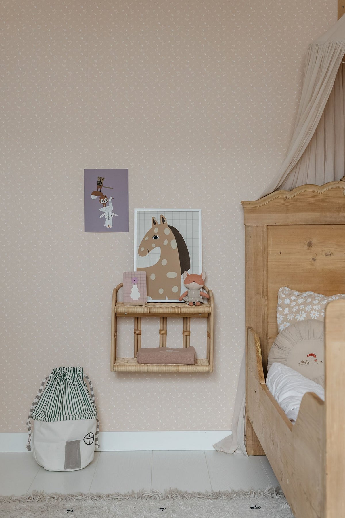 Gebreide speelgoed, babycadeau, Fox Dolor - Beige