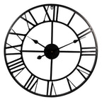 Wandklok Ø 60 cm Zwart Metaal Muurklok