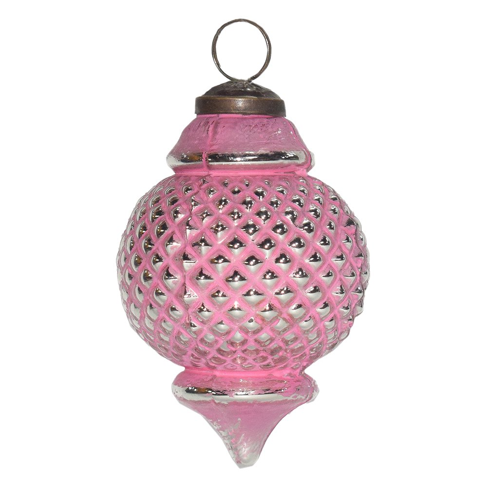 Kerstbal Ø 8 cm Roze Glas Kerstdecoratie