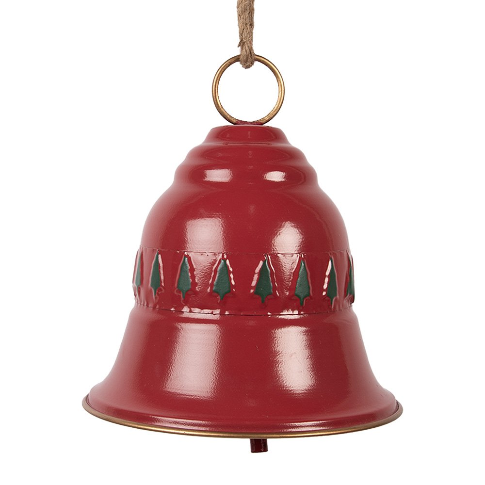 Decoratie Bel Ø 23x25 cm Rood Metaal