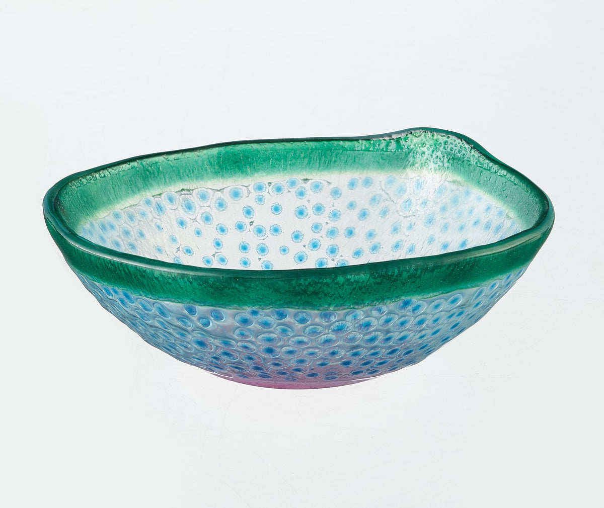 Artisano Bowl Soup 16x6 Green & Pink