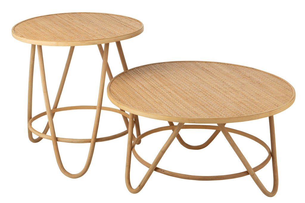 J-Line bijzettafel Balia - rotan - naturel - large