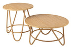 J-Line bijzettafel Balia - rotan - naturel - large