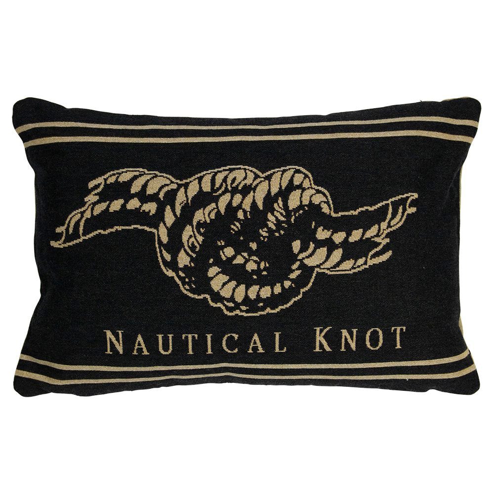 Gobelin kussen antraciet nautical knot 30x45cm*