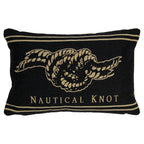 Gobelin kussen antraciet nautical knot 30x45cm*