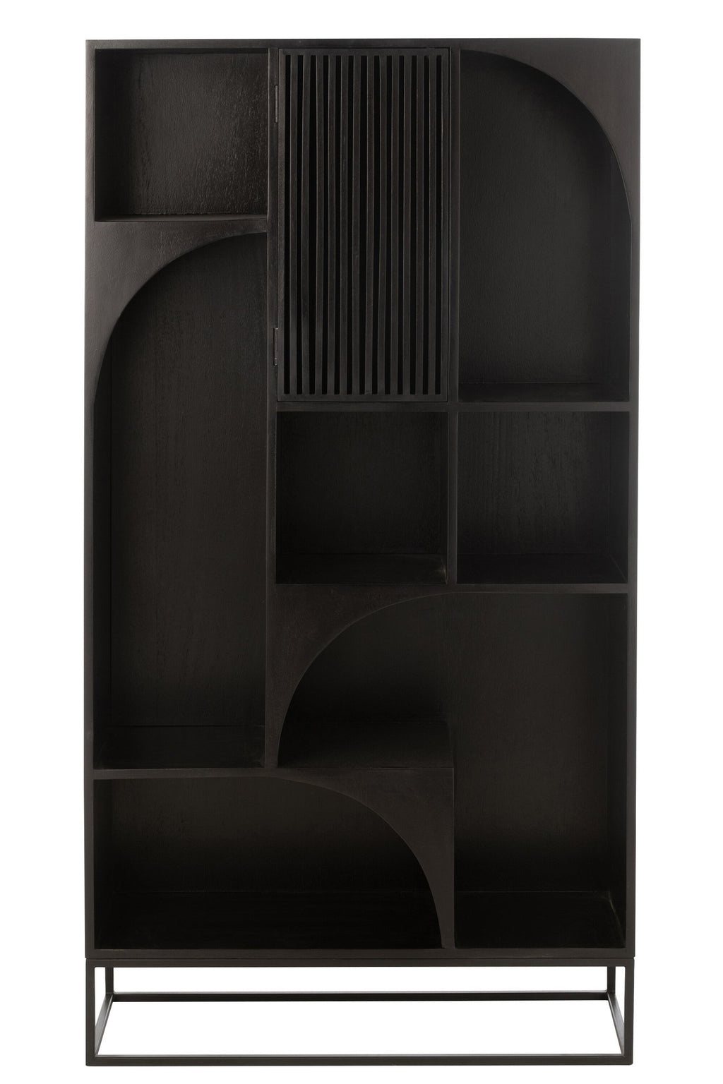 J-Line Rek Mode Mango Hout/Mdf Zwart