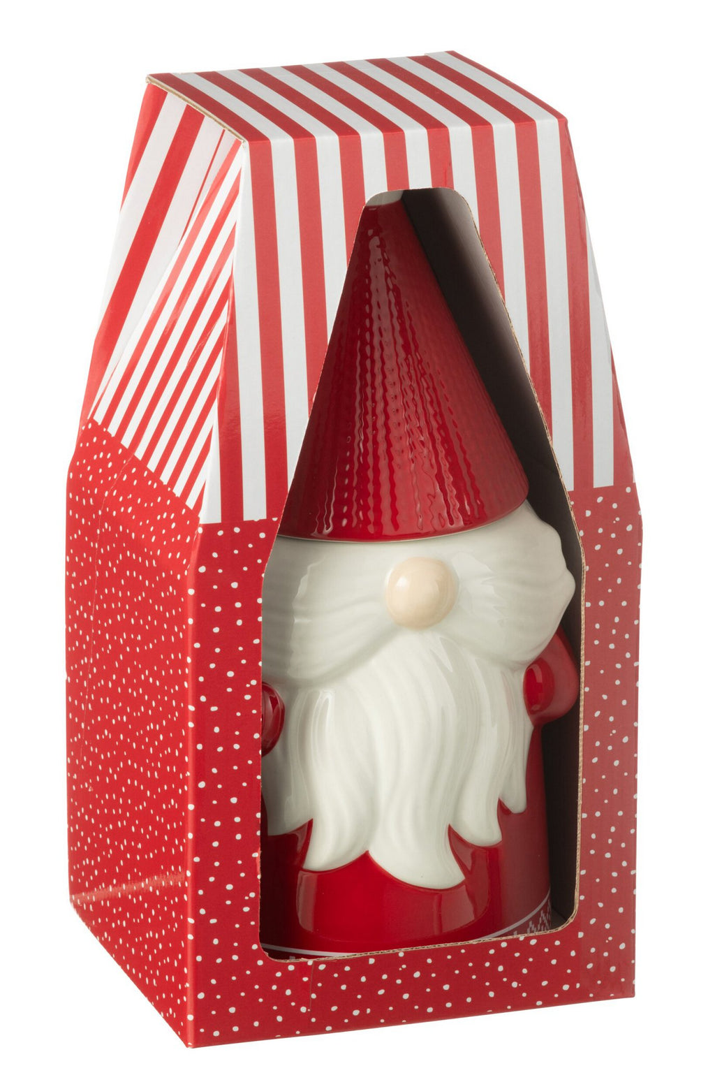 J-Line Koekjesdoos Giftbox Keramiek Rood