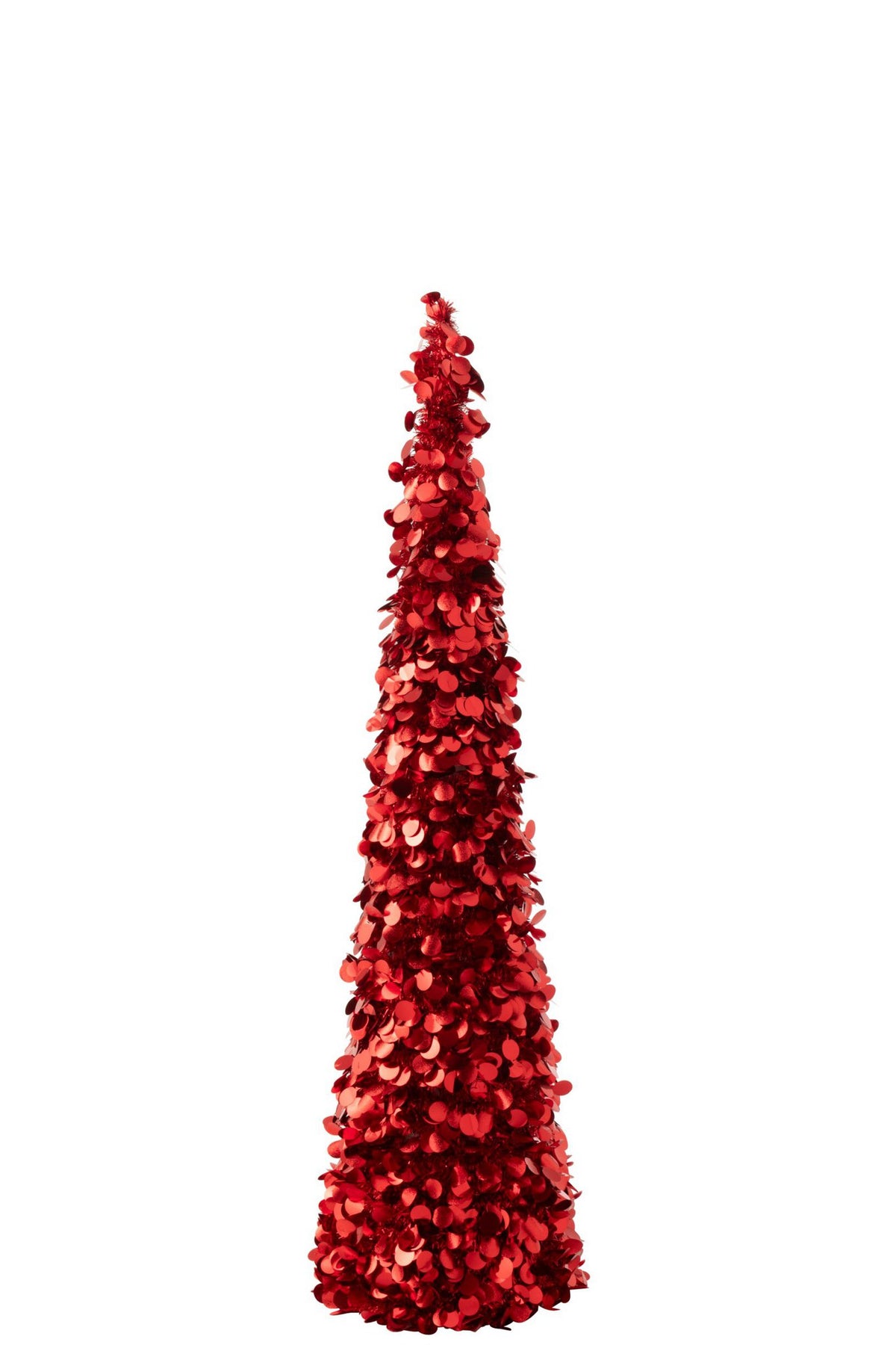 J-Line decoratie boom Sprankelend - polystyreen - rood - large