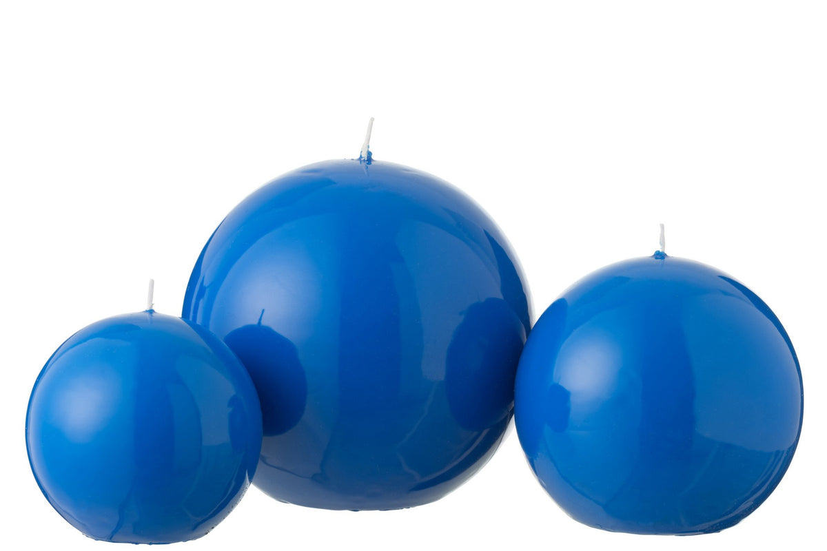 J-Line Kaars Bol Was Fluo Blauw - 50 Uur