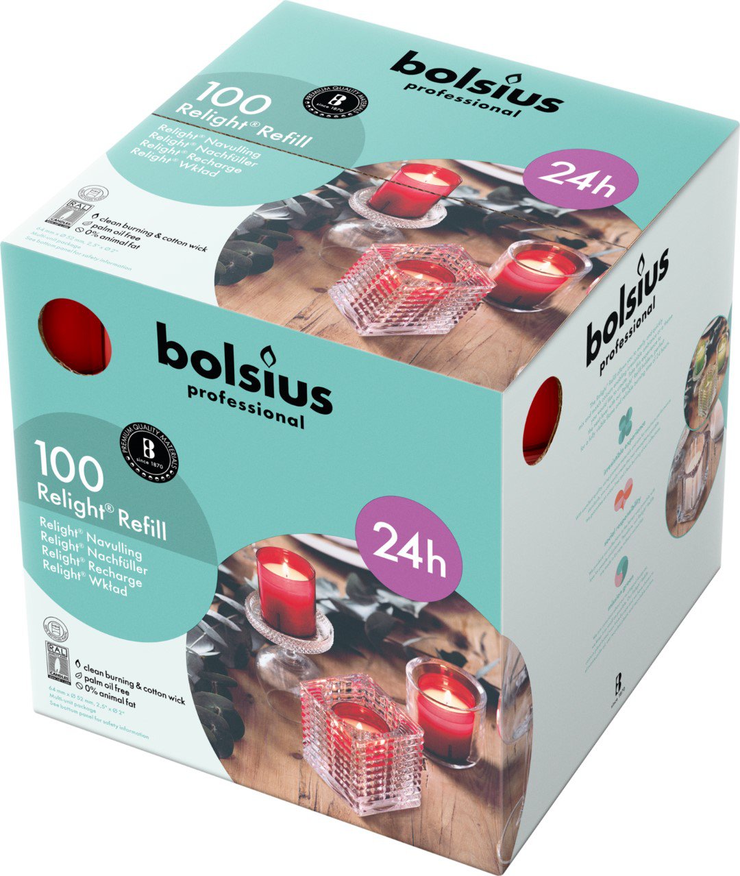 Horeca Relight® navullingen 64/52 doos 100 Rood