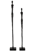 J-Line Abstracte personen op voet - polyresin - zwart - set van 2