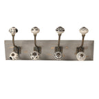 Wandkapstok 4 Haken 45x10x18 cm Wit Hout