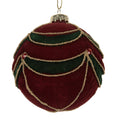 Kerstbal Ø 8x8 cm Rood Groen Glas
