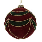 Kerstbal Ø 8x8 cm Rood Groen Glas