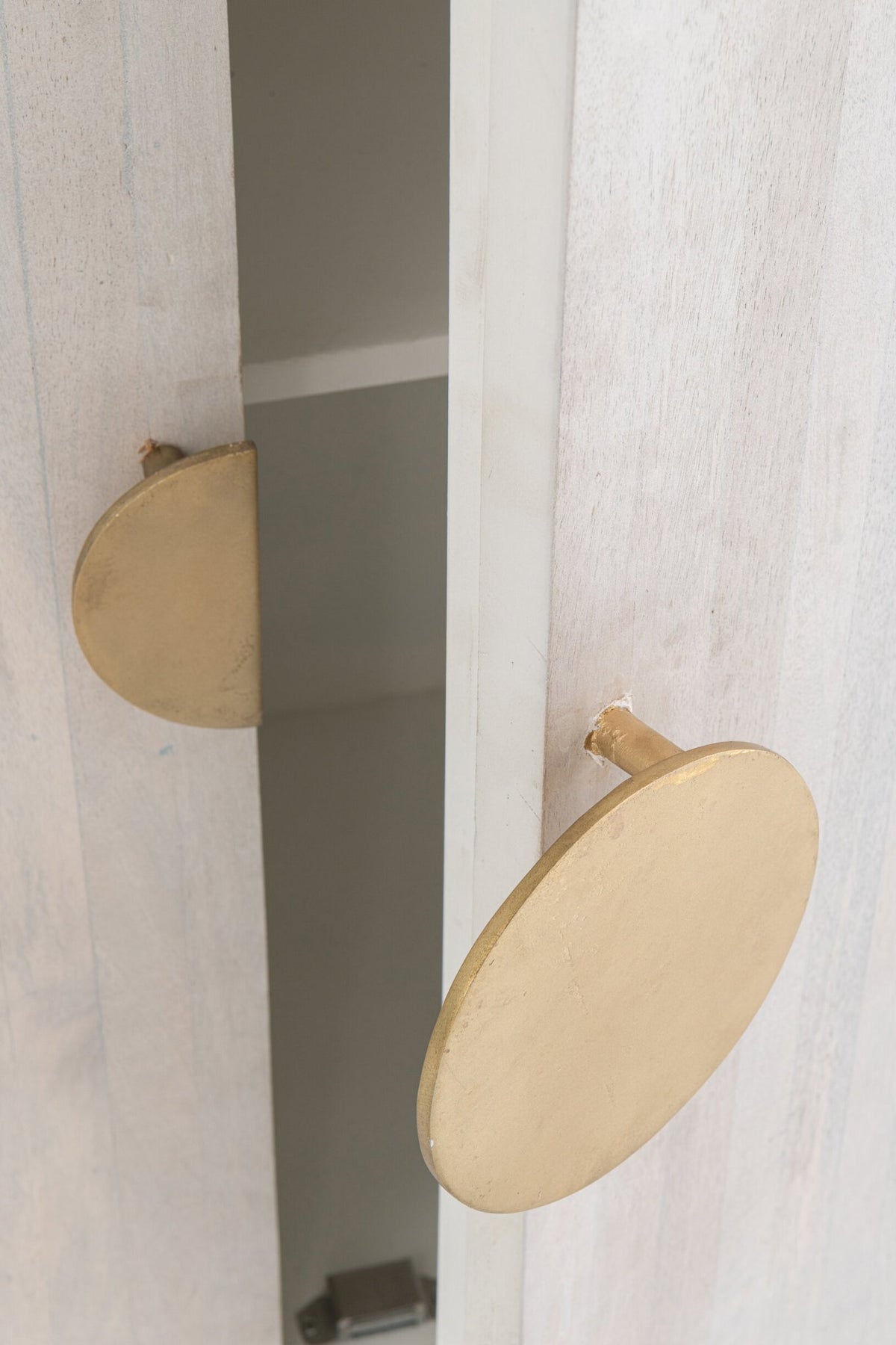 J-Line kast Marbel Bovenkant - hout - wit/goud