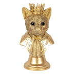 Decoratie Beeld Kat 37 cm Goudkleurig Kunststof