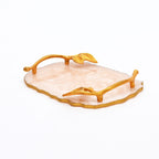 Luxe dienblad met marmeren afwerking - elegante gouden accenten