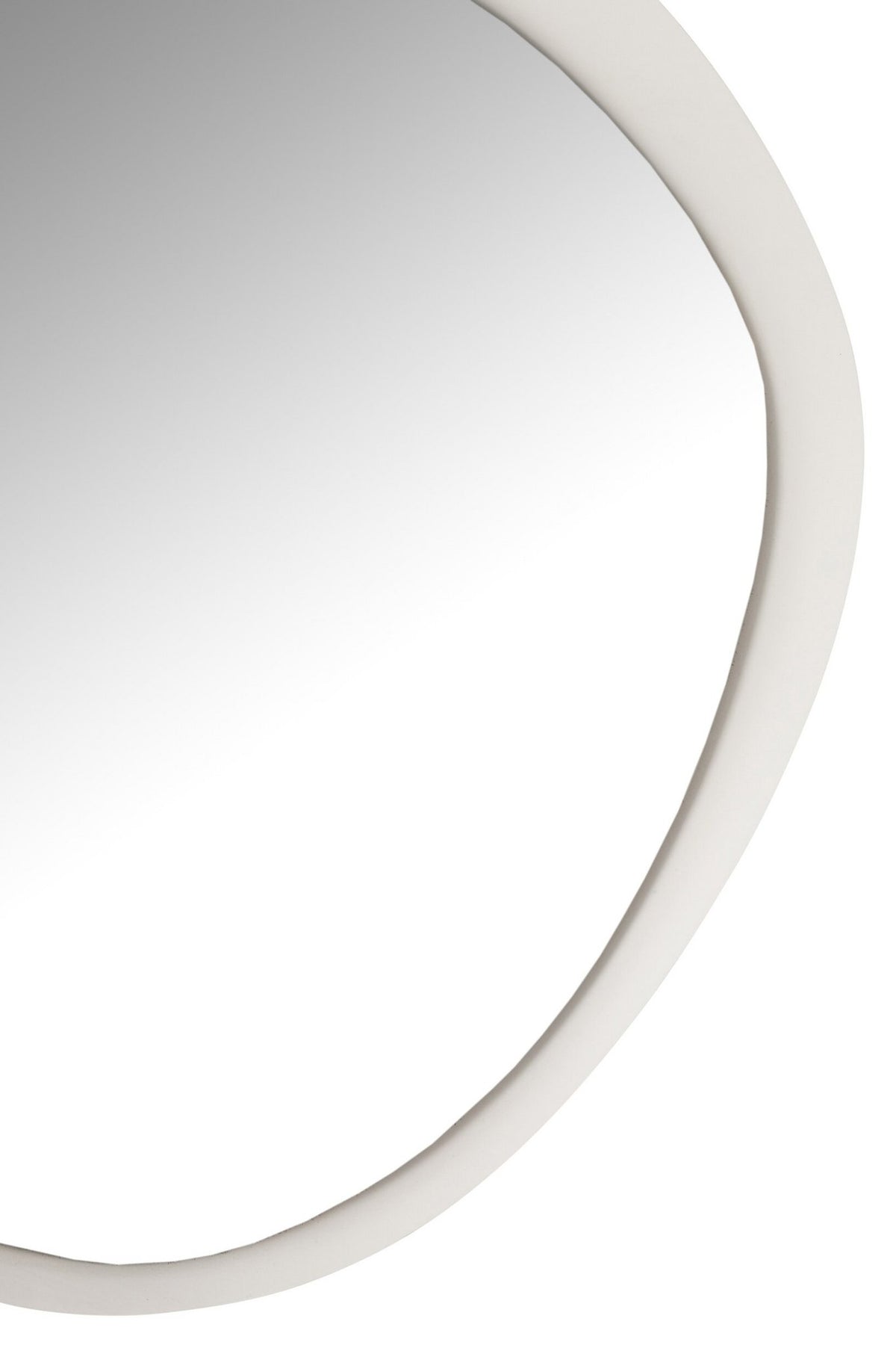 J-Line spiegel - metaal/glas - wit - small - Ø 60.5 cm