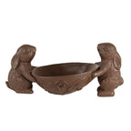 Decoratie Beeld Konijnen 34x15x15 cm Bruin Kunststof