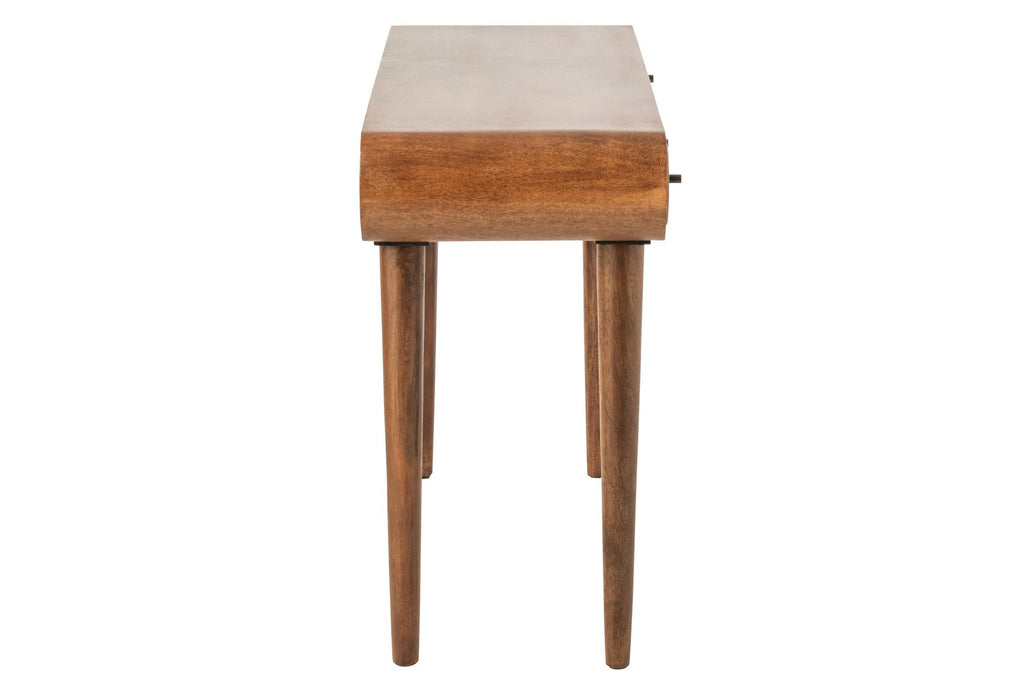 J-Line Consoletafel met meerdere laden - mangohout - naturel/zwart