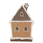 Gingerbread house met LED 14x9x21 cm Bruin Kunststof