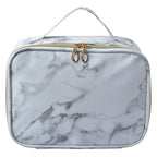 Toilettas Dames 21x8x13 cm Wit Grijs Polyester Make-Up Tasje