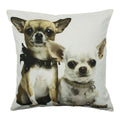 Canvas kussen 2 chihuahuas 50x50cm*