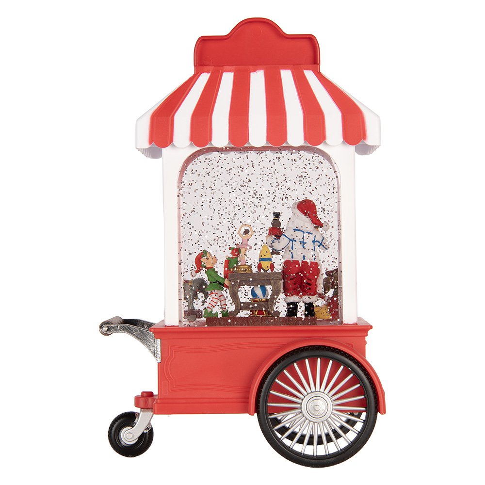 Kerstdecoratie met LED-verlichting en muziek 17x10x27 cm / 3xAA Rood Kunststof