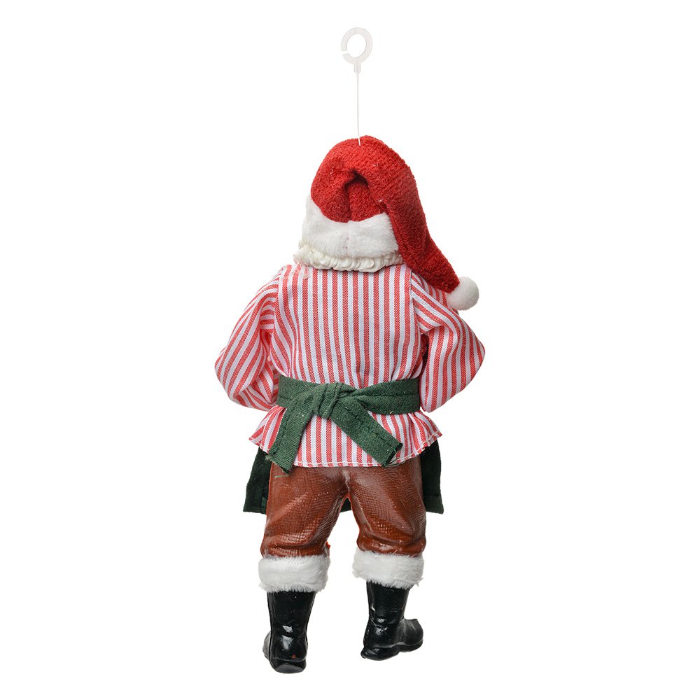 Kersthanger Kerstman 17 cm Rood Textiel