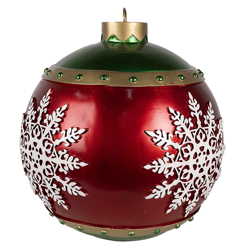 Grote Kerstbal Kerst Decoratie Ø 39x44 cm Rood Kunststof