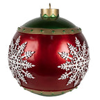 Grote Kerstbal Kerst Decoratie Ø 39x44 cm Rood Kunststof