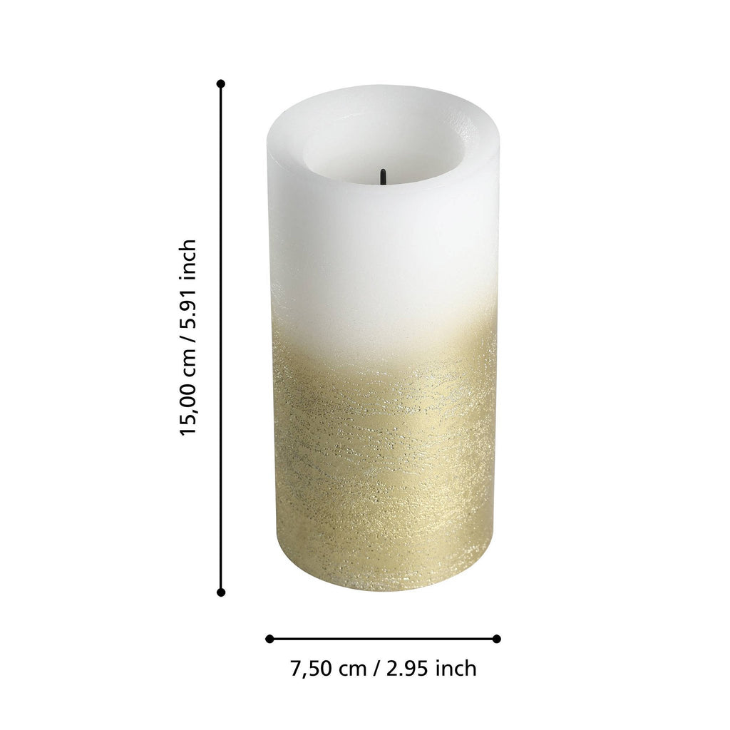 LED Kaars Amboriala Goud 8x15 cm