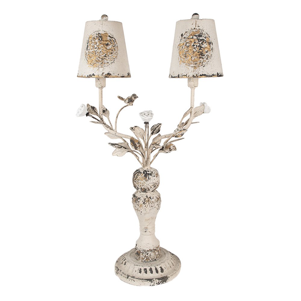 Tafellamp 39x21x74 cm Beige Bruin IJzer Bureaulamp