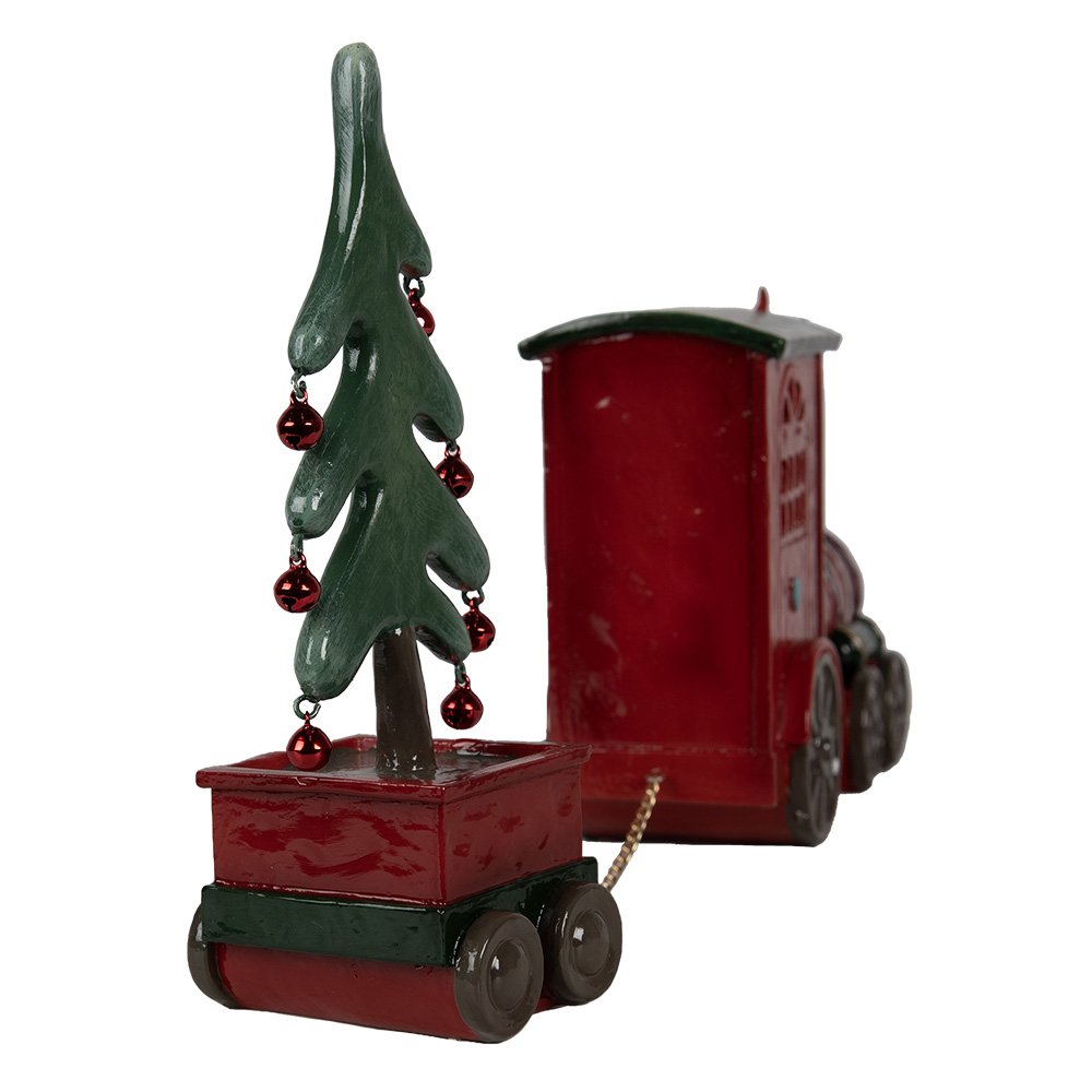 Kerstdecoratie met LED-verlichting Trein 30x7x21 cm Rood Kunststof