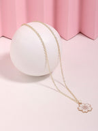 Vergulde geëmailleerde ketting – Modieuze ketting – Geëmailleerde legering – 23 cm lengte
