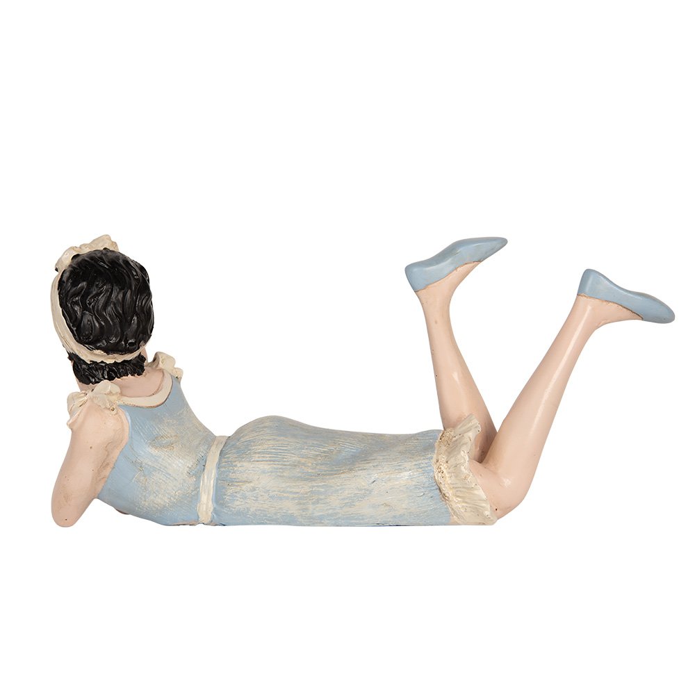 Decoratie Beeld Vrouw 26x12x9 cm Beige Kunststof