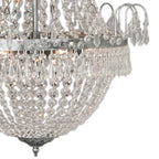 Kroonluchter Ø 50x113 cm Zilverkleurig IJzer Hanglamp