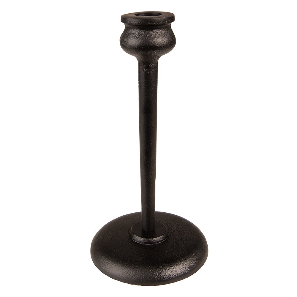 Kandelaar 27 cm Zwart Aluminium Kaarsenstandaard